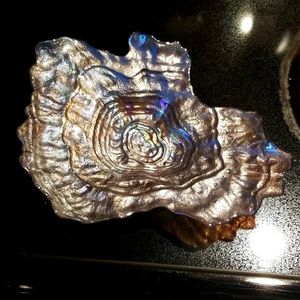 BLOWN IRIDESCENT GLASS SERVING OR TRINKET/JEWELRY TRAY/BOWL